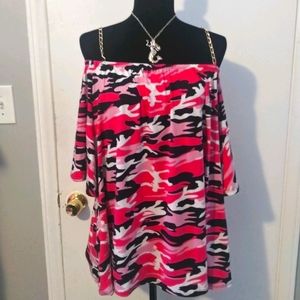 First Love - Multicolor Chain Blouse - Size 3X